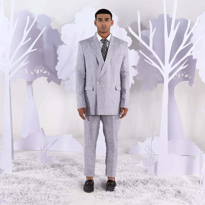 Pin Stripe Linen Summer Suit