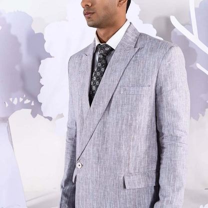 Pin Stripe Linen Summer Suit